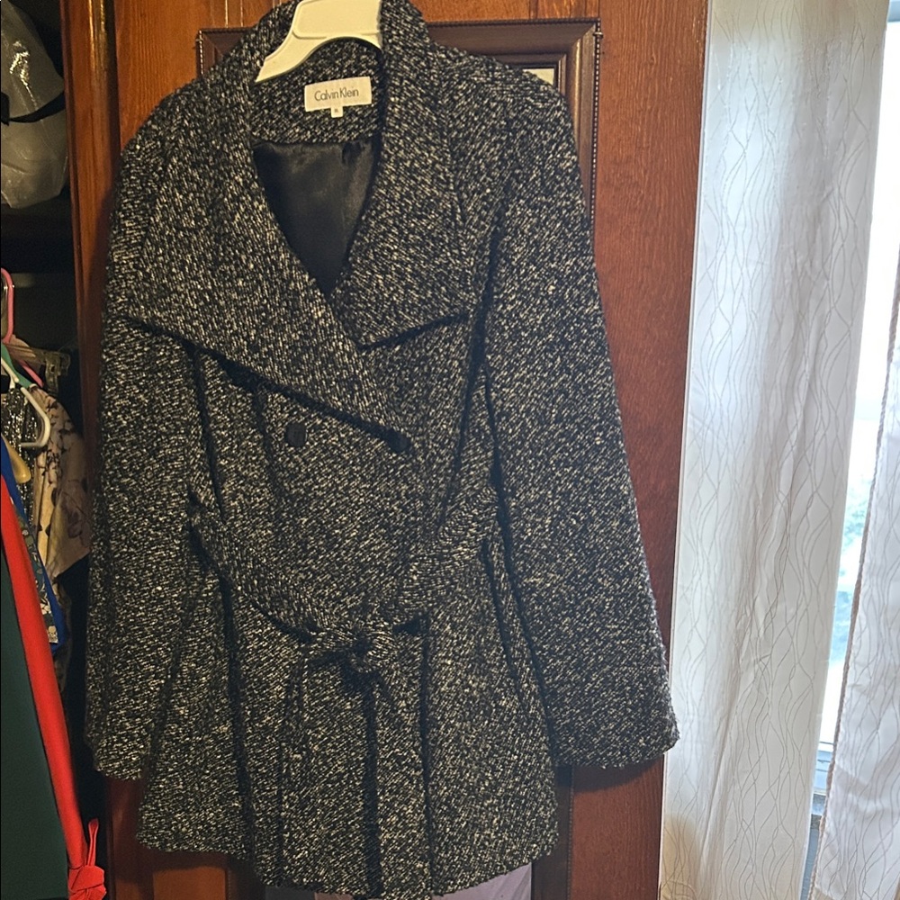 Calvin Klein Women's Charcoal Pea Coat